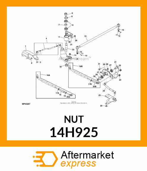 NUT, HEX JAM 14H925