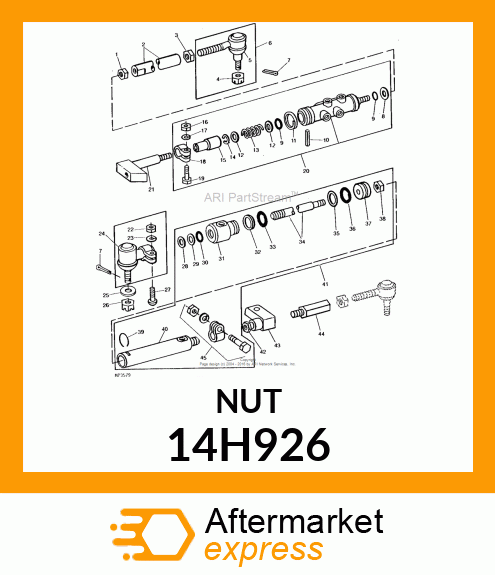 NUT, HEX SLOTTED 14H926