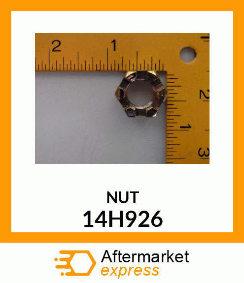 NUT, HEX SLOTTED 14H926