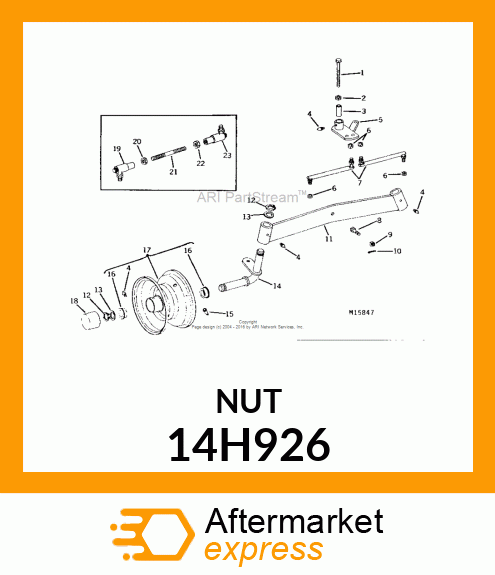 NUT, HEX SLOTTED 14H926