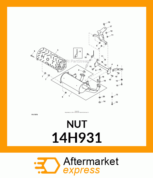 NUT, HEAVY HEX 14H931