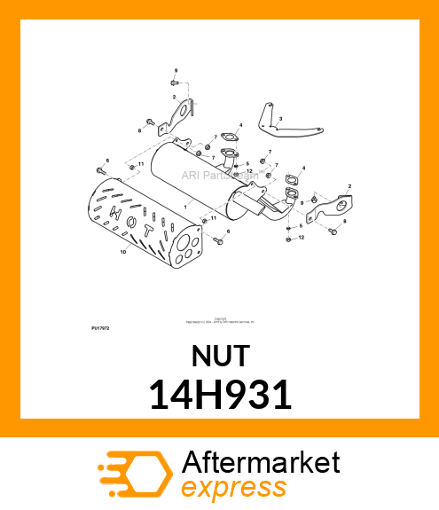 NUT, HEAVY HEX 14H931