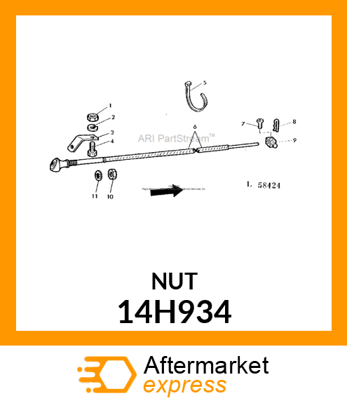 NUT, HEX JAM 14H934