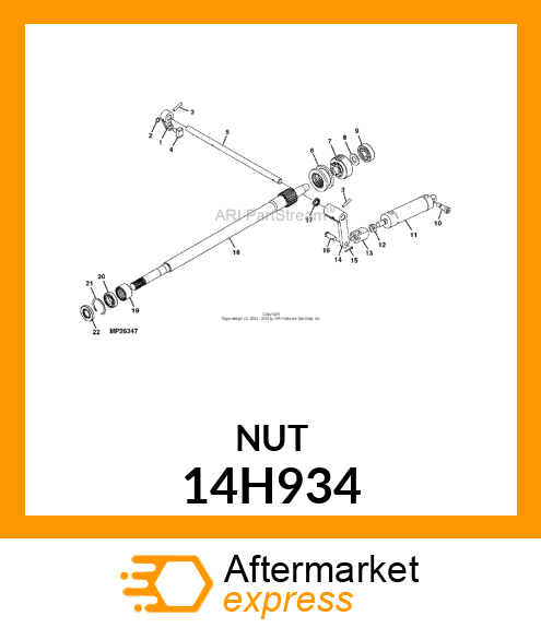 NUT, HEX JAM 14H934