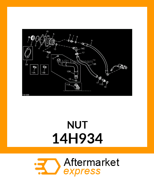 NUT, HEX JAM 14H934