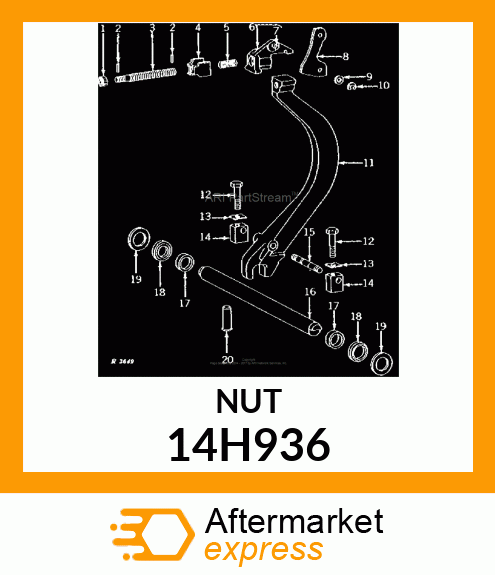 NUT, HEX SLOTTED 14H936