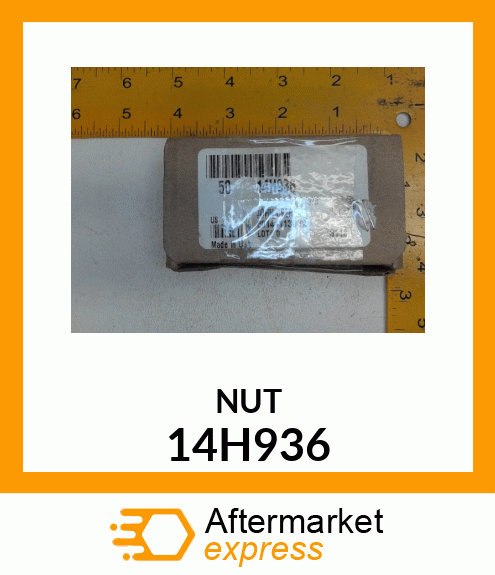 NUT, HEX SLOTTED 14H936