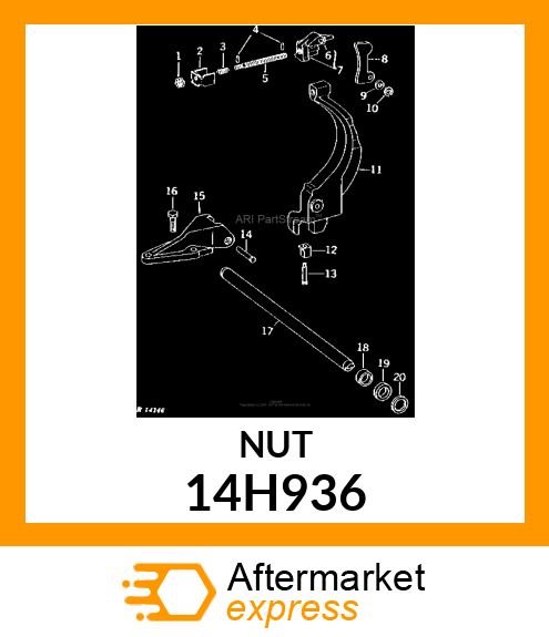 NUT, HEX SLOTTED 14H936