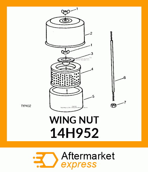 NUT, FORGED WING 14H952