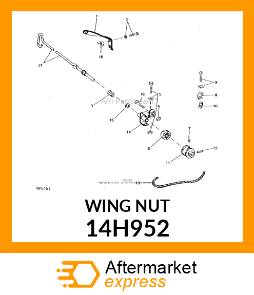 NUT, FORGED WING 14H952