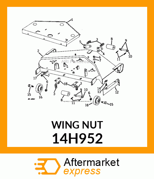 NUT, FORGED WING 14H952