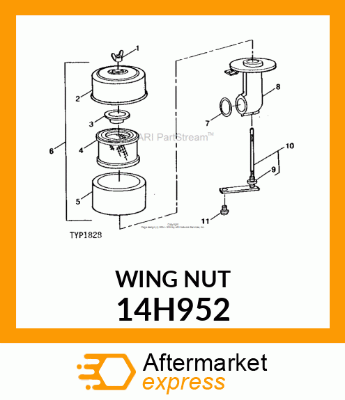 NUT, FORGED WING 14H952