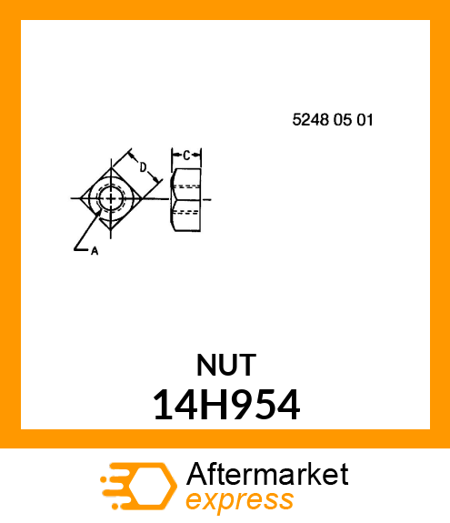 NUT, SQUARE 14H954