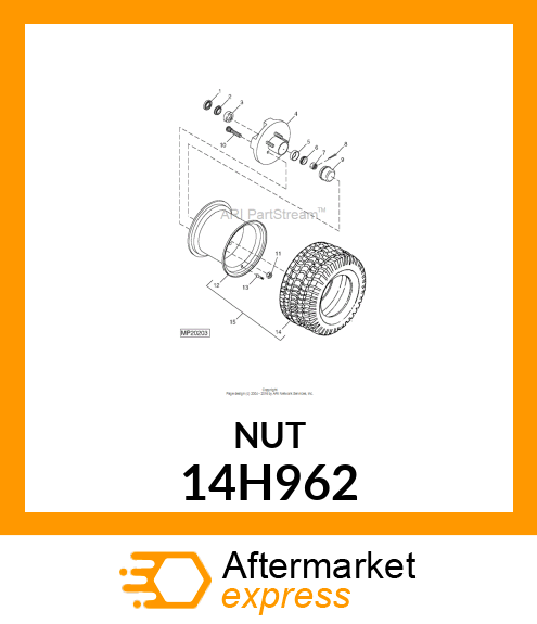 NUT, HEX 14H962