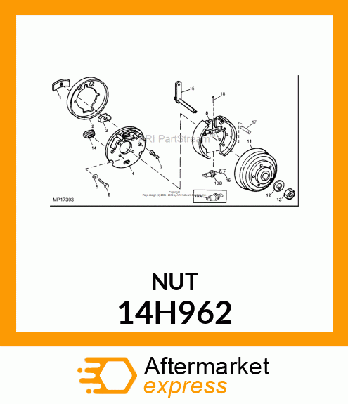 NUT, HEX 14H962