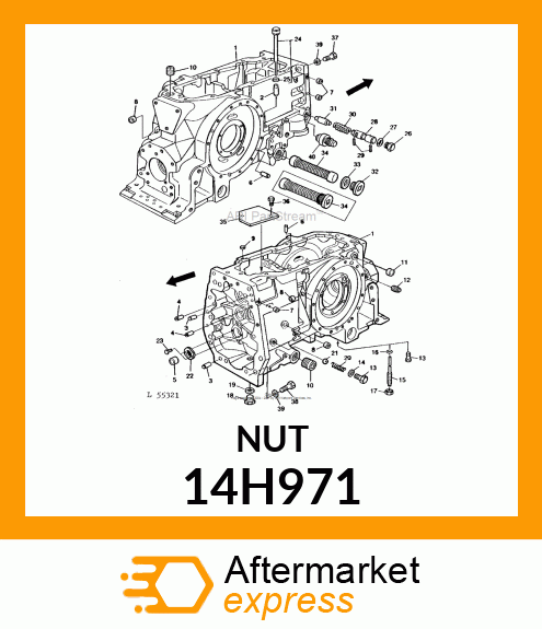 NUT, HEAVY HEX JAM 14H971