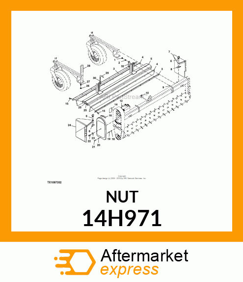 NUT, HEAVY HEX JAM 14H971