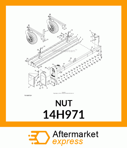 NUT, HEAVY HEX JAM 14H971