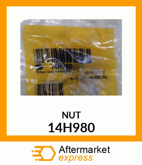 NUT, HEX SLOTTED 14H980