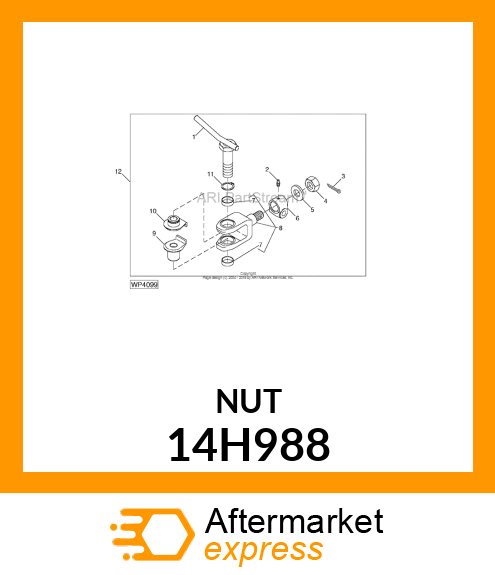 NUT, HEX SLOTTED 14H988