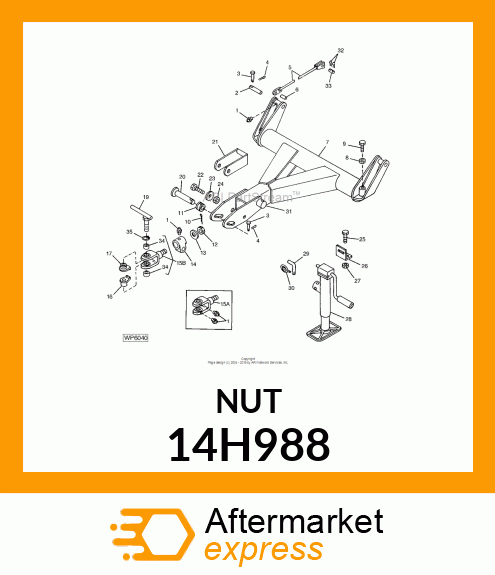 NUT, HEX SLOTTED 14H988