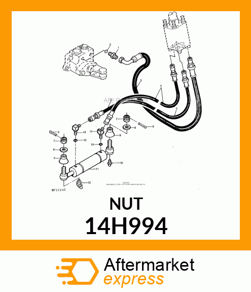 NUT, HEX THICK SLOTTED 14H994