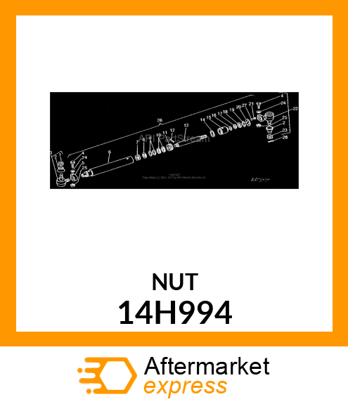 NUT, HEX THICK SLOTTED 14H994