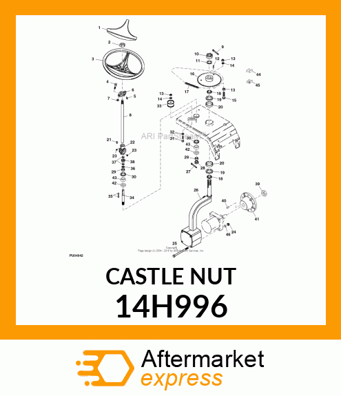 NUT, HEX THICK SLOTTED 14H996