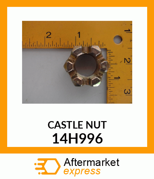 NUT, HEX THICK SLOTTED 14H996