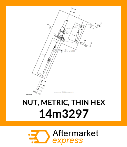 NUT, METRIC, THIN HEX 14m3297