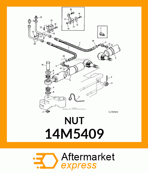 NUT, METRIC, THIN HEX SLOTTED 14M5409