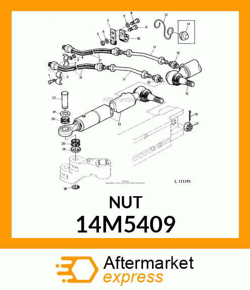 NUT, METRIC, THIN HEX SLOTTED 14M5409