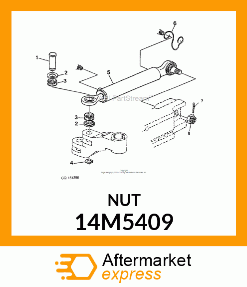 NUT, METRIC, THIN HEX SLOTTED 14M5409