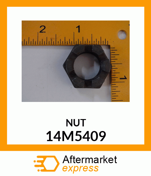 NUT, METRIC, THIN HEX SLOTTED 14M5409