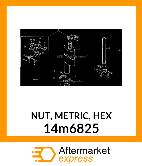 NUT, METRIC, HEX 14m6825