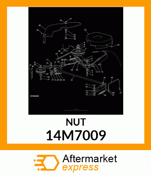 NUT, METRIC, HEX 14M7009