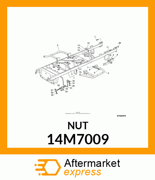 NUT, METRIC, HEX 14M7009