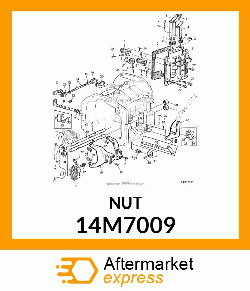 NUT, METRIC, HEX 14M7009