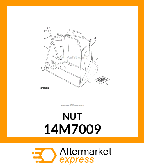 NUT, METRIC, HEX 14M7009