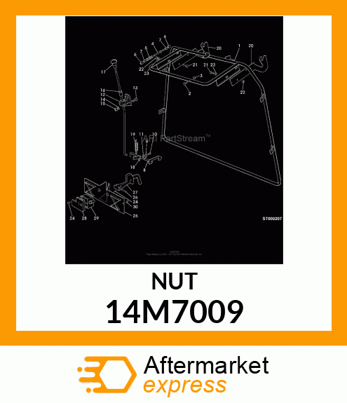 NUT, METRIC, HEX 14M7009