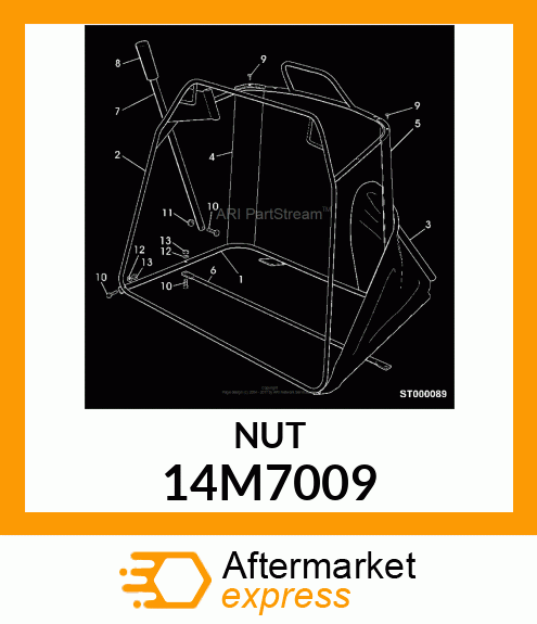 NUT, METRIC, HEX 14M7009