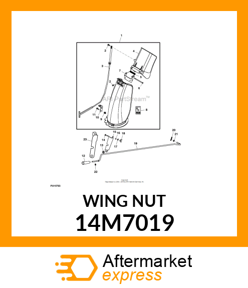 NUT, METRIC FORGED WING 14M7019