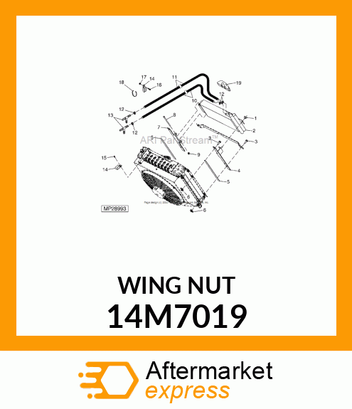 NUT, METRIC FORGED WING 14M7019