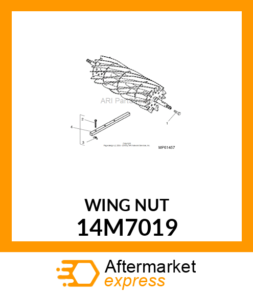 NUT, METRIC FORGED WING 14M7019