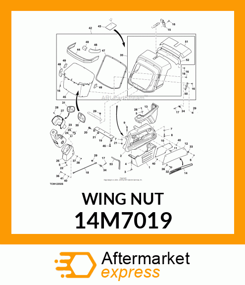 NUT, METRIC FORGED WING 14M7019