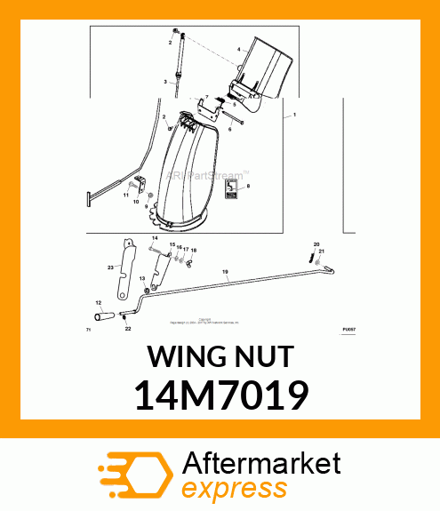 NUT, METRIC FORGED WING 14M7019