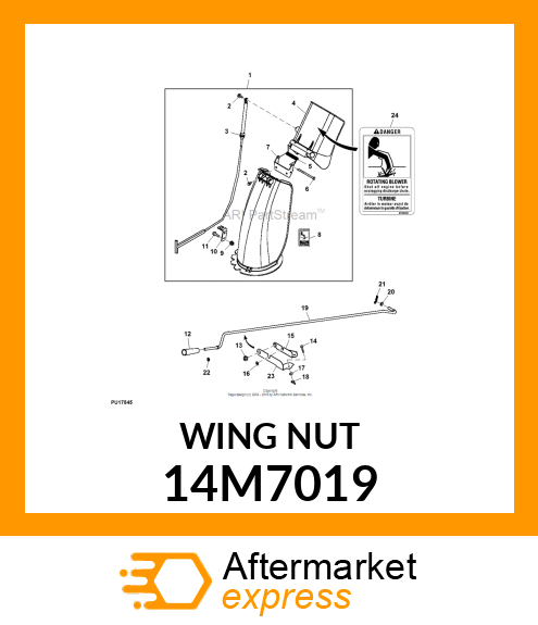 NUT, METRIC FORGED WING 14M7019