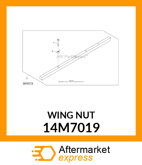 NUT, METRIC FORGED WING 14M7019