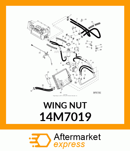 NUT, METRIC FORGED WING 14M7019