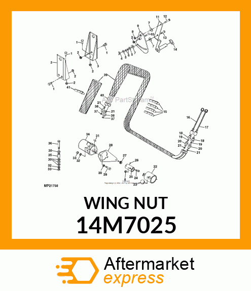 NUT, METRIC FORGED WING 14M7025